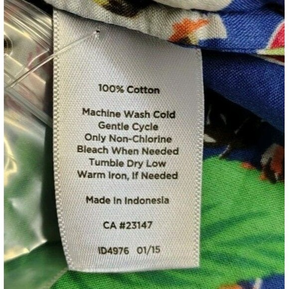 Talbots Women's Blouse Sizer 2X Button Long Roll Tab Sleeve Floral Cotton - Picture 6 of 6